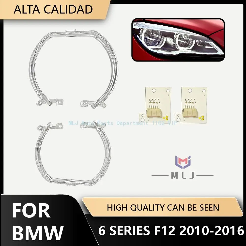 

Новые светодиодные ДХО (дневные ходовые огни) для BMW 6 серии F12 F13 F06 2010-2016: световодные полосы Angel Eye, аксессуары для автомобиля