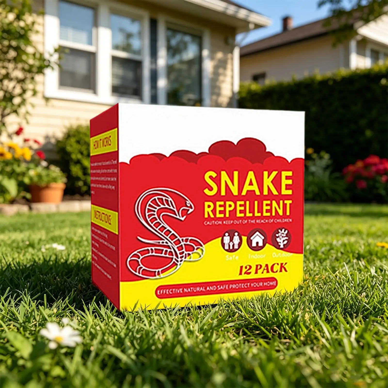 12PC Snake Repellent Tablets Rainproof Long-Lasting Snake Deterrents Pet Safe Natural Snake Away Pellets For Yard Garden Camping
