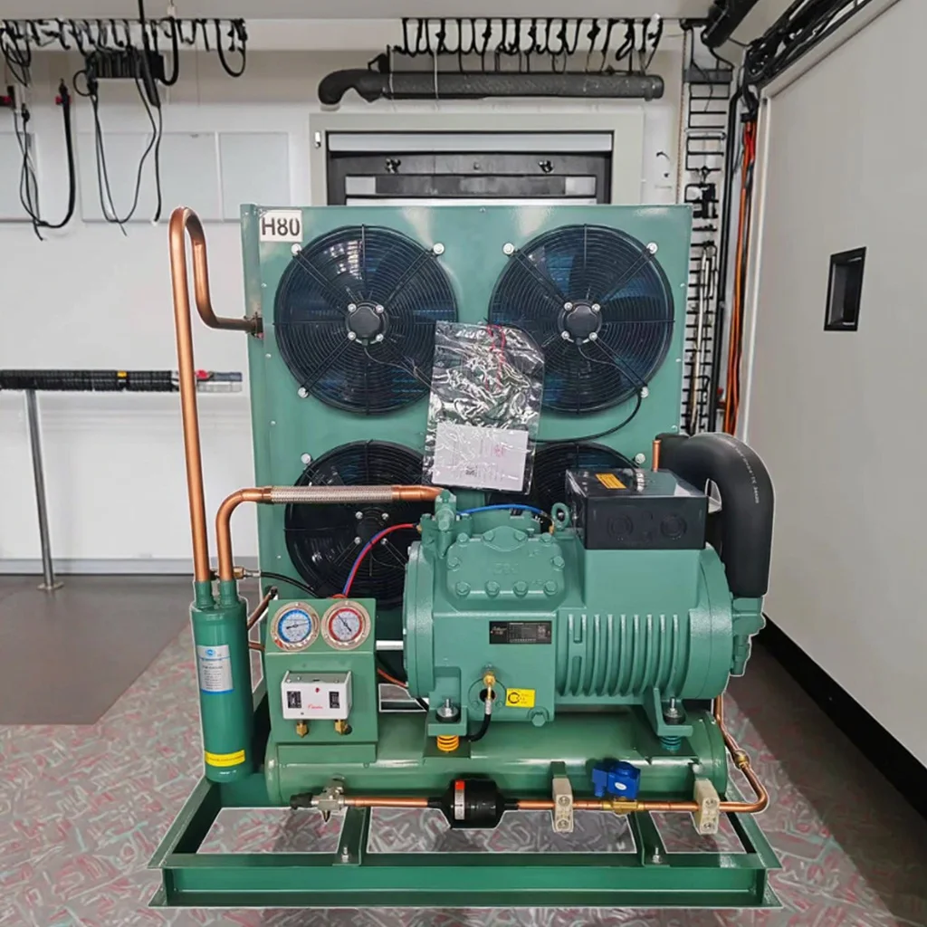 Lucky Star 8HP Semi Hermetic Condensing Unit with Motor for Cold Room Storage Energy Saving & Eco-Friendly Refrigeration System