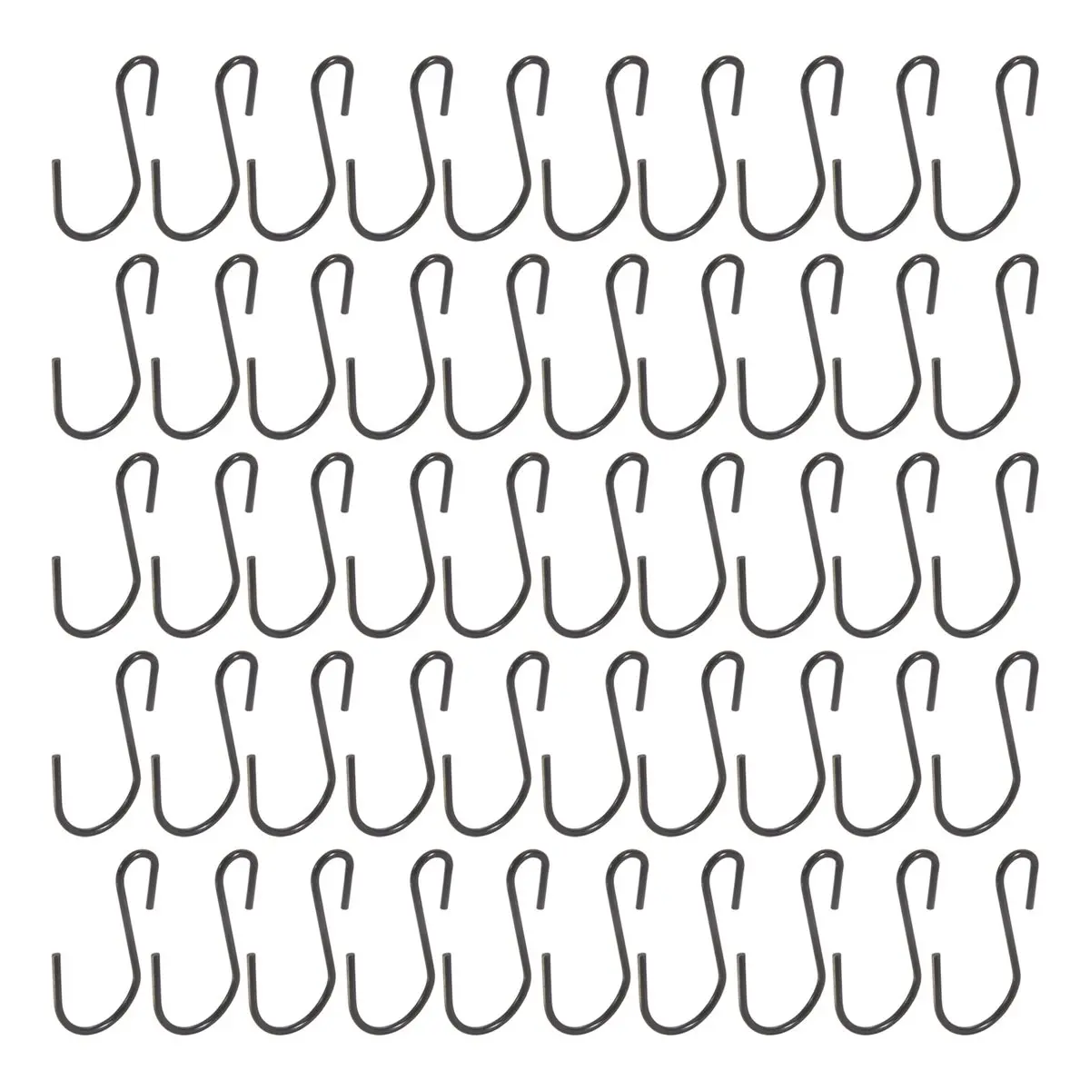 MALL 120Pcs 1-Inch Mini S-Shaped Hook, S-Shaped Hook, Small S-Shaped Hook, Metal Mini Decorative Hook, for Crafts(Black)
