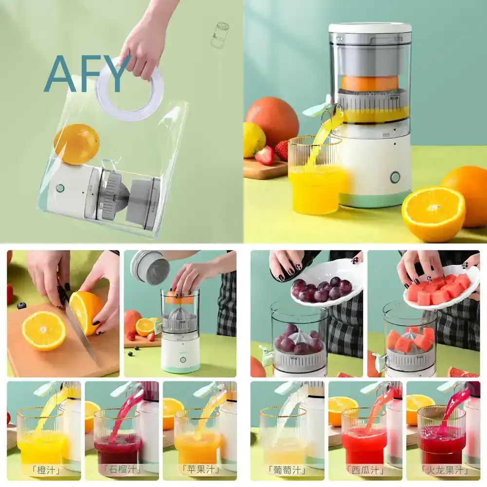 Multifunctional Slow Juicer for Portable Household Juice Machine for USB Charging Juices Separator for Orange Fresh Fruits