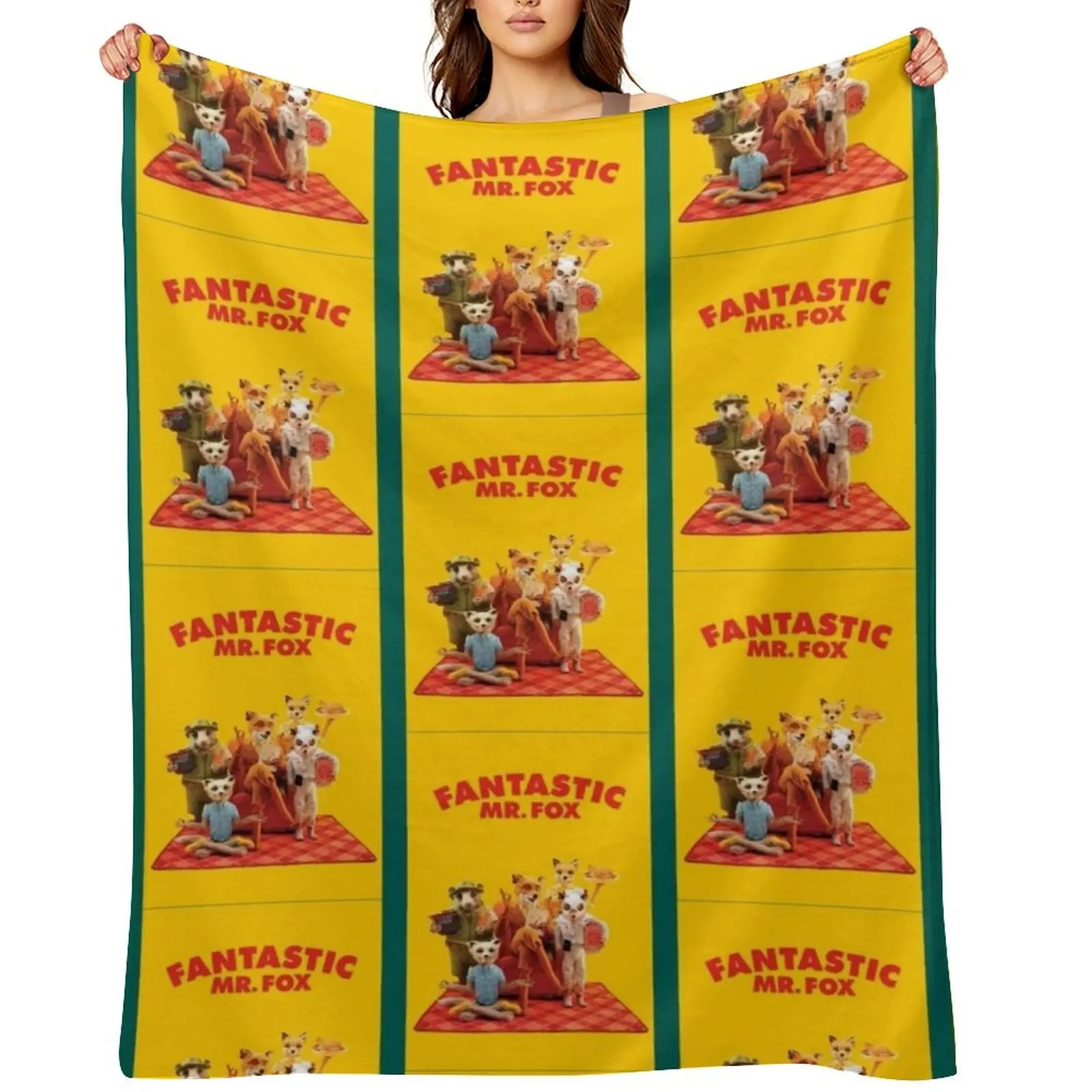 

Family of Fox Throw Blanket Hairy Heavy valentine gift ideas for winter Blankets