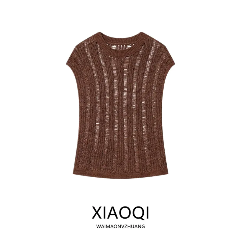 

Women's Knitted Svel round Ne Top with Belt New Autumn 2025 Commute Sle Loose Fit Pure Color Front Button Closure