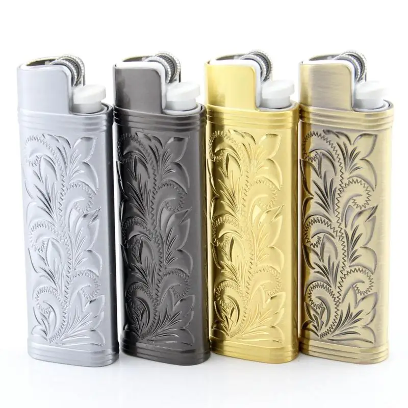 4 Color Dolphin Zinc Alloy Metal Shell For Cricket Lighter ED1 80*22*10mm