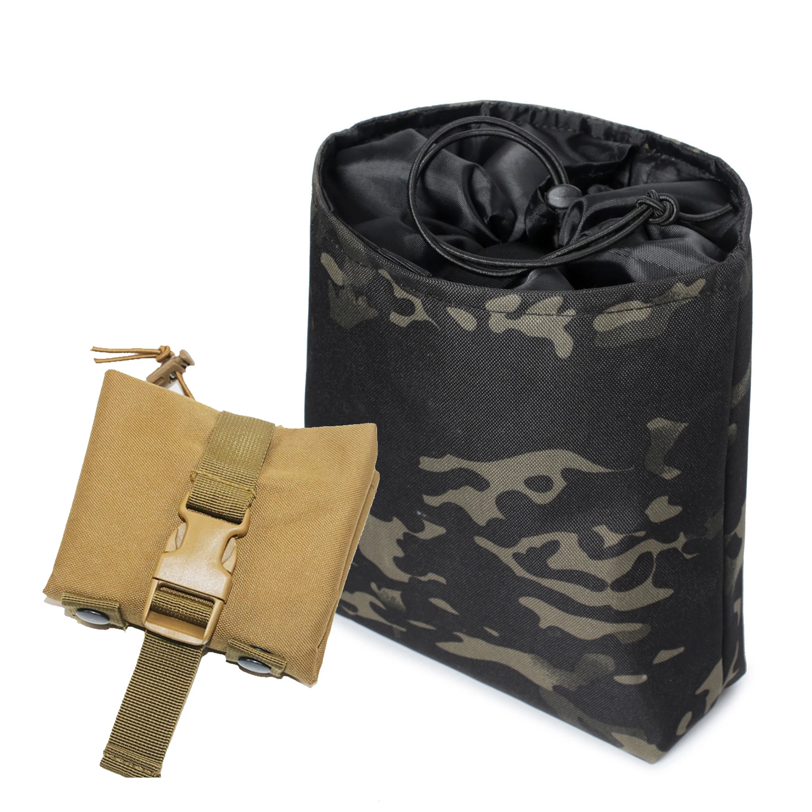 Sac de récupération tactique Molle pliable, pochette de rangement extérieure, pochette pour magazines, sac à outils EDC, sac utilitaire pliable, sac banane de récupération