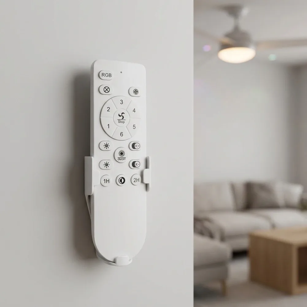 2.4G Ceiling For Fan Light Remote with 6 Settings Dimmable for White Yellow Light For RGB for mode for AC 100-130V 50/60Hz