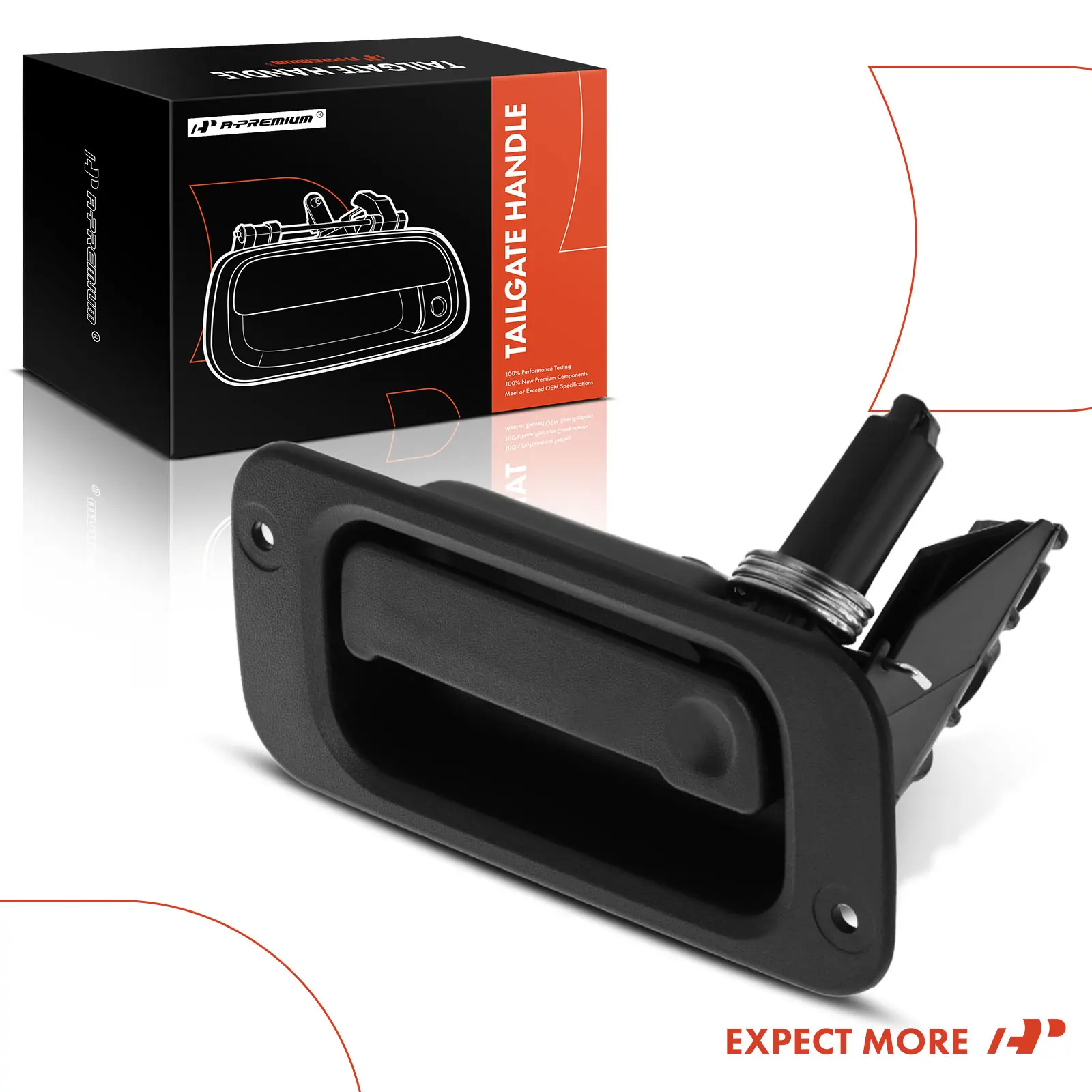 A-Premium Rear Passenger Side Black Interior Door Handle for Ford F-150 2004-2014 Standard Cab Pickup