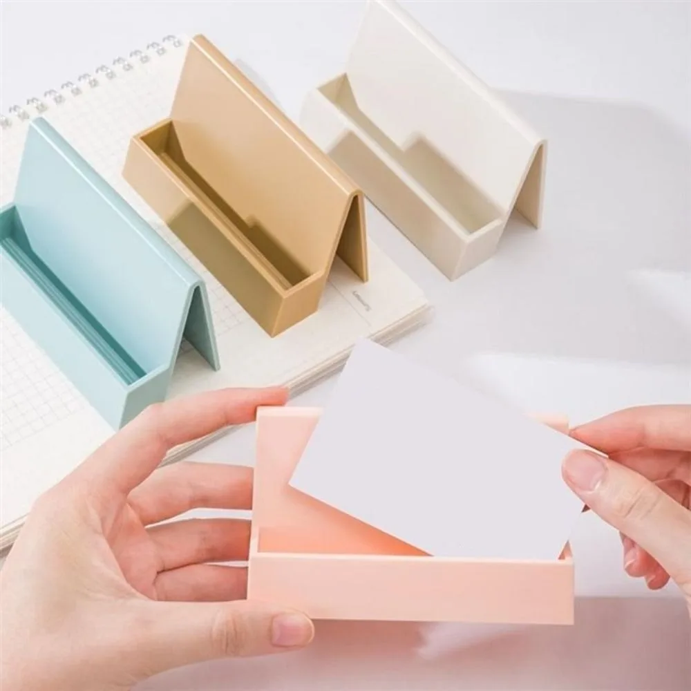 

Simple Non-slip Business Card Holder Inclined Durable Desktop Storage Box Plastic Cards Display Box Office Supplies
