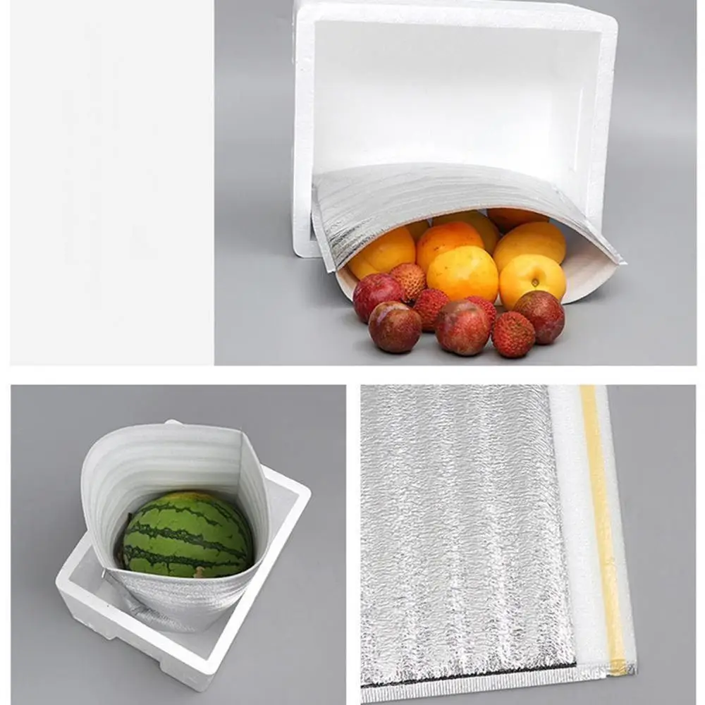 40Pcs/Pack 3mm Thickened Aluminum Foil Bag Food Thermal with Closure Insulation Bag Ice Cold Warm Cooler Bag Drink Storage