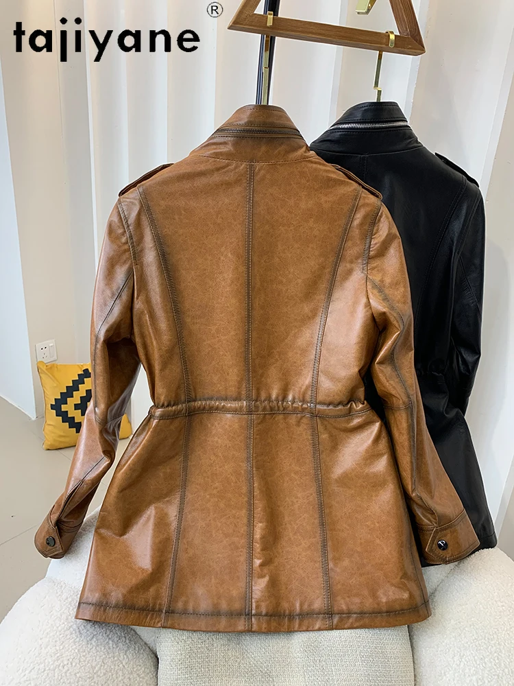 TAJIYANE 100% vera pelle di pecora giacca donna colletto alla coreana sottile giacche in vera pelle donna autunno abbigliamento donna 2025 Chaquetas
