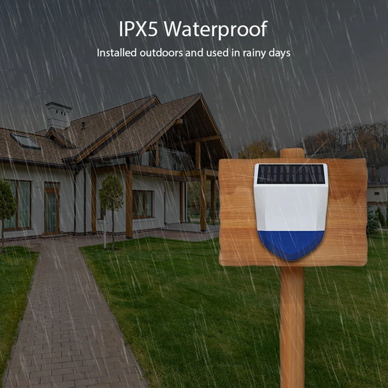 Human Body Sensing Alarm Bluetooth Wireless Solar Poweredwith IPX5 Function For Outdoor Warning