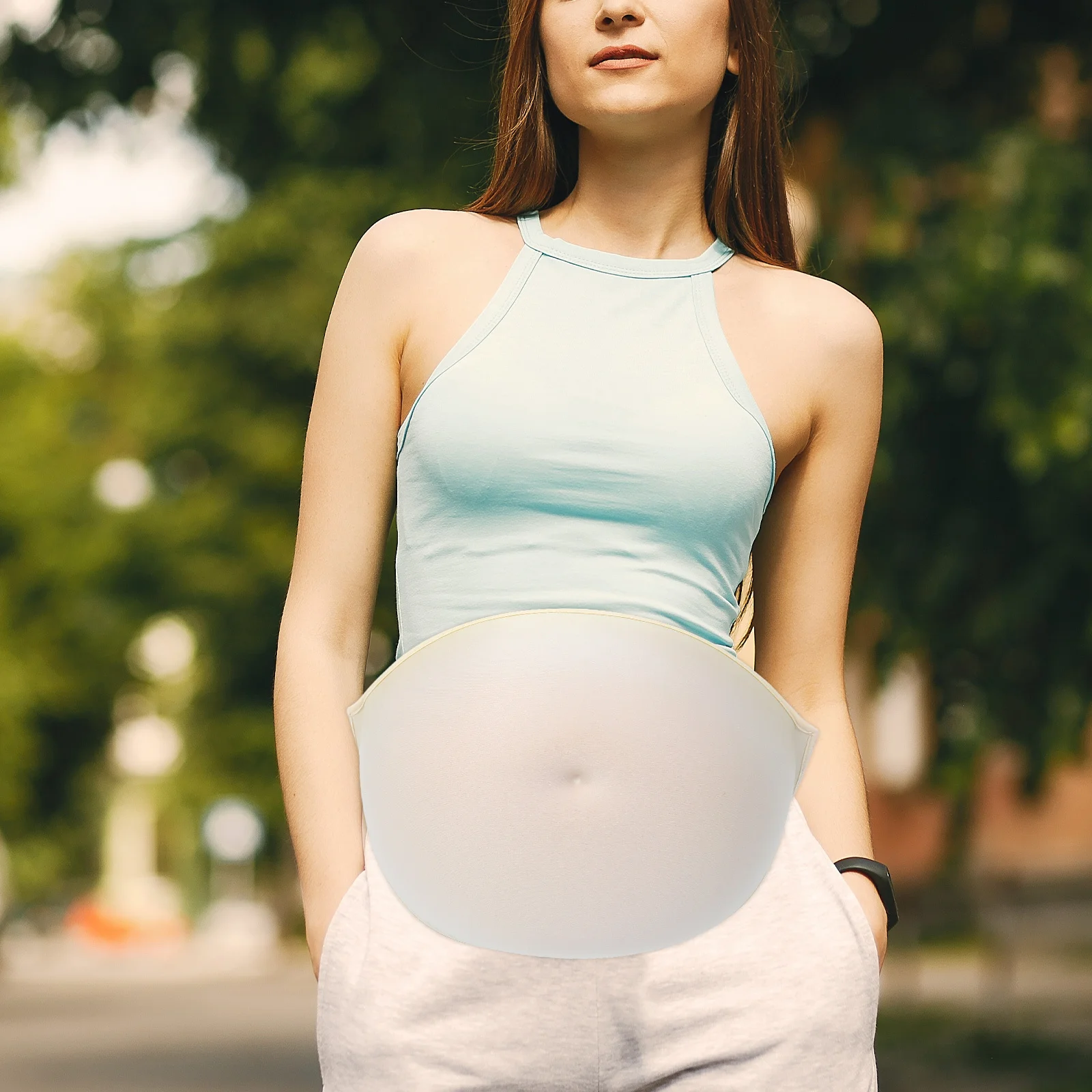 

Fake Pregnant Belly Realistic Sponge Artificial Pregnancy Belly For Cosplay Party Theater Universal Fit Wearable Faux