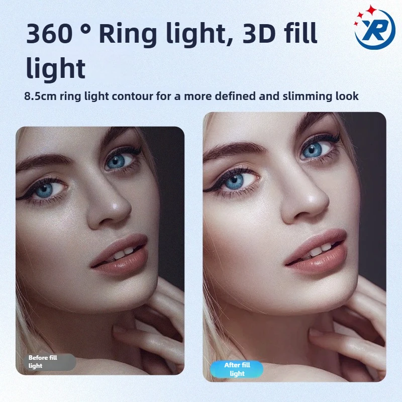 Handy 3D Füllen Licht RK12 Schönheit Selfie Live Flash LED Runde Ring Lichter Tragbare Handy Schönheit Werkzeug Make-Up