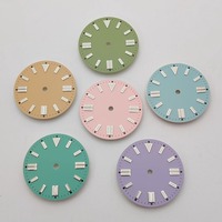 28.5mm Watch Dial Double Nail Scale Candy Colored Watch Faces No Date Modified Watch Accessory Universal for NH35/ 8215 Movement