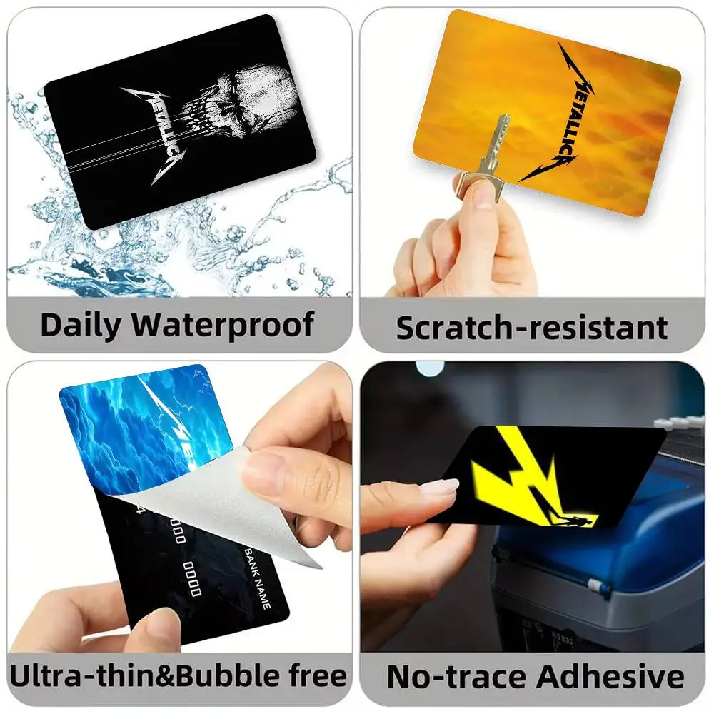 Band-72 S-Seasons M-Metallica Credit Card HD Stickers Game Card Decal Small Chip Waterproof Sticker Gift