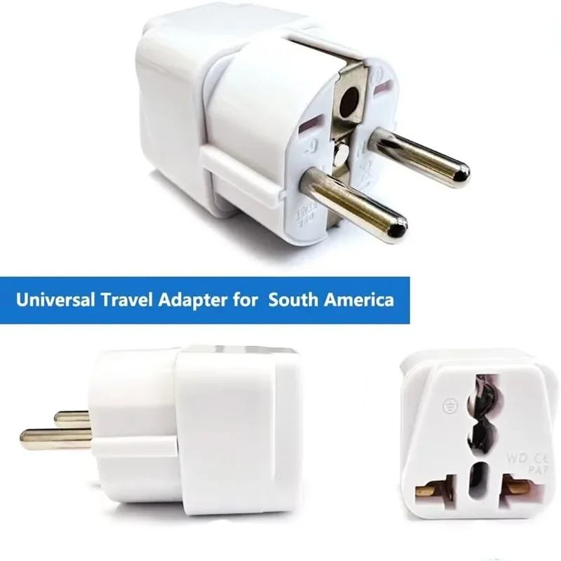 US to EU Travel Plug Adapter, AC Power Outlet Converter for Europe UK Australia, 2 Prong Type C International Wall Socket Adapto
