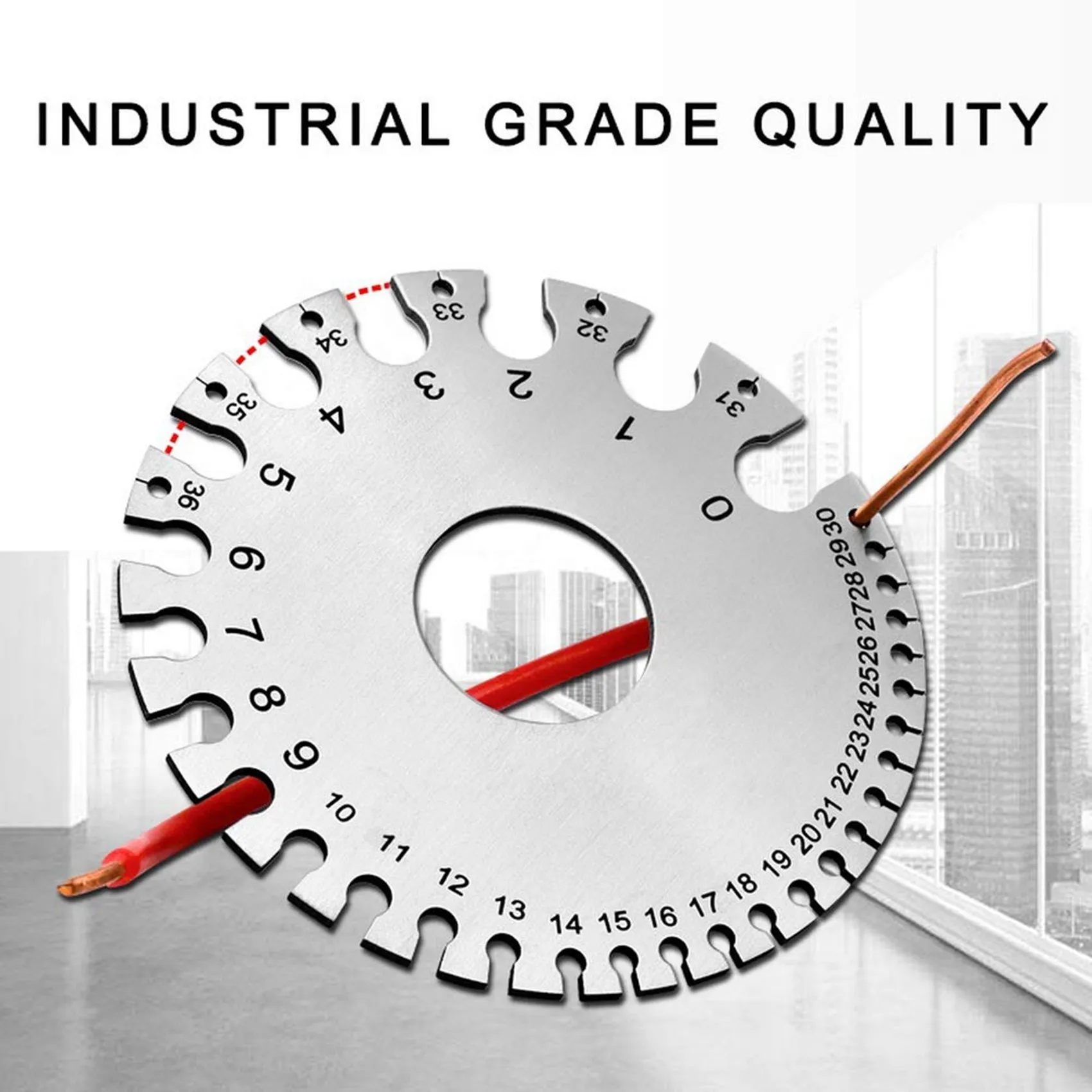 เกจวัดความหนา ABKL-2 ชิ้น ทำจากสแตนเลส, เครื่องมือวัดขนาดลวด - เกจวัดความหนาของลวดกลม สายเคเบิล และแผ่นโลหะ