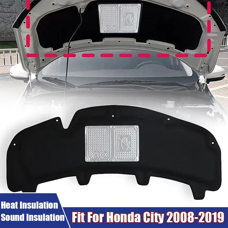 自動車エンジン遮音断熱綿ホンダシティ-2008-2019-防音パッド車のインテリアアクセサリー