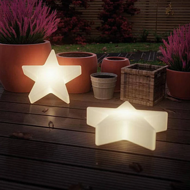 led luminous pentagram lamp waterproof colorful light garden decoration star lamp outdoor decoration pentagram stool