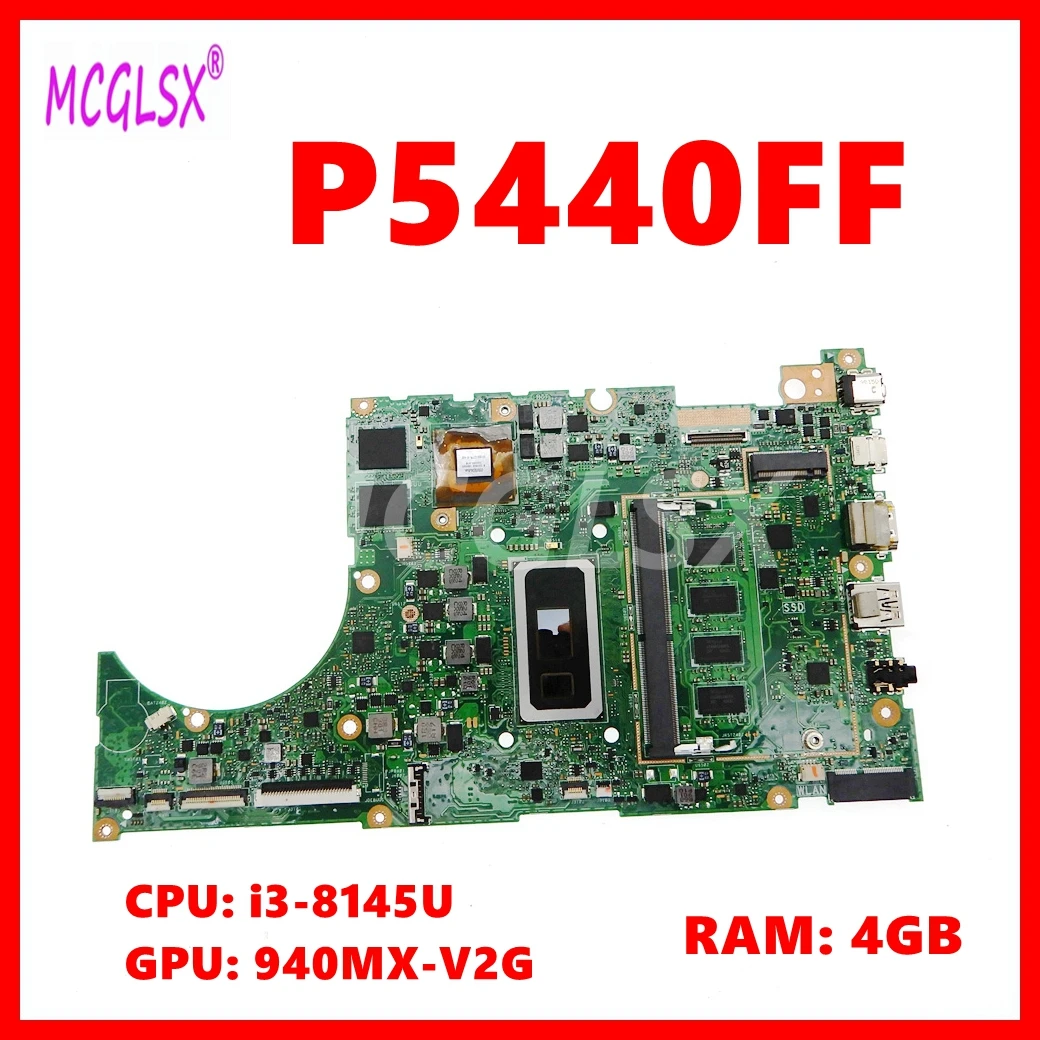 P5440FF Moederbord Voor ASUS P5440F P5340FA P5340FF P5440UF P5440FA Laptop Moederbord i3 i5 i7-8th Gen CPU 4GB 8GB-RAM