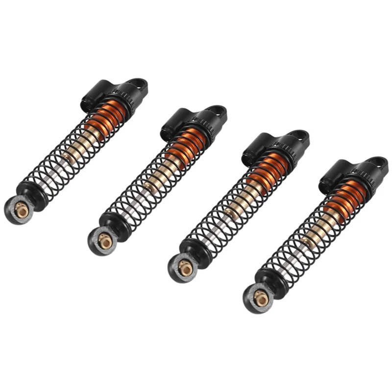 Amortecedor de metal estendido de 4 unidades 53 mm para peças de atualização de carro de esteira rolante axial SCX24 AX24 1/24 RC, 2