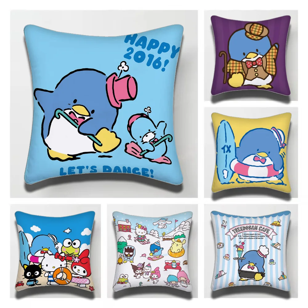 Sanrio Sam the Penguin Cartoon Pillow Gift Home Office Decoration Pillow Bedroom Sofa Car Cushion CoverPillow Case