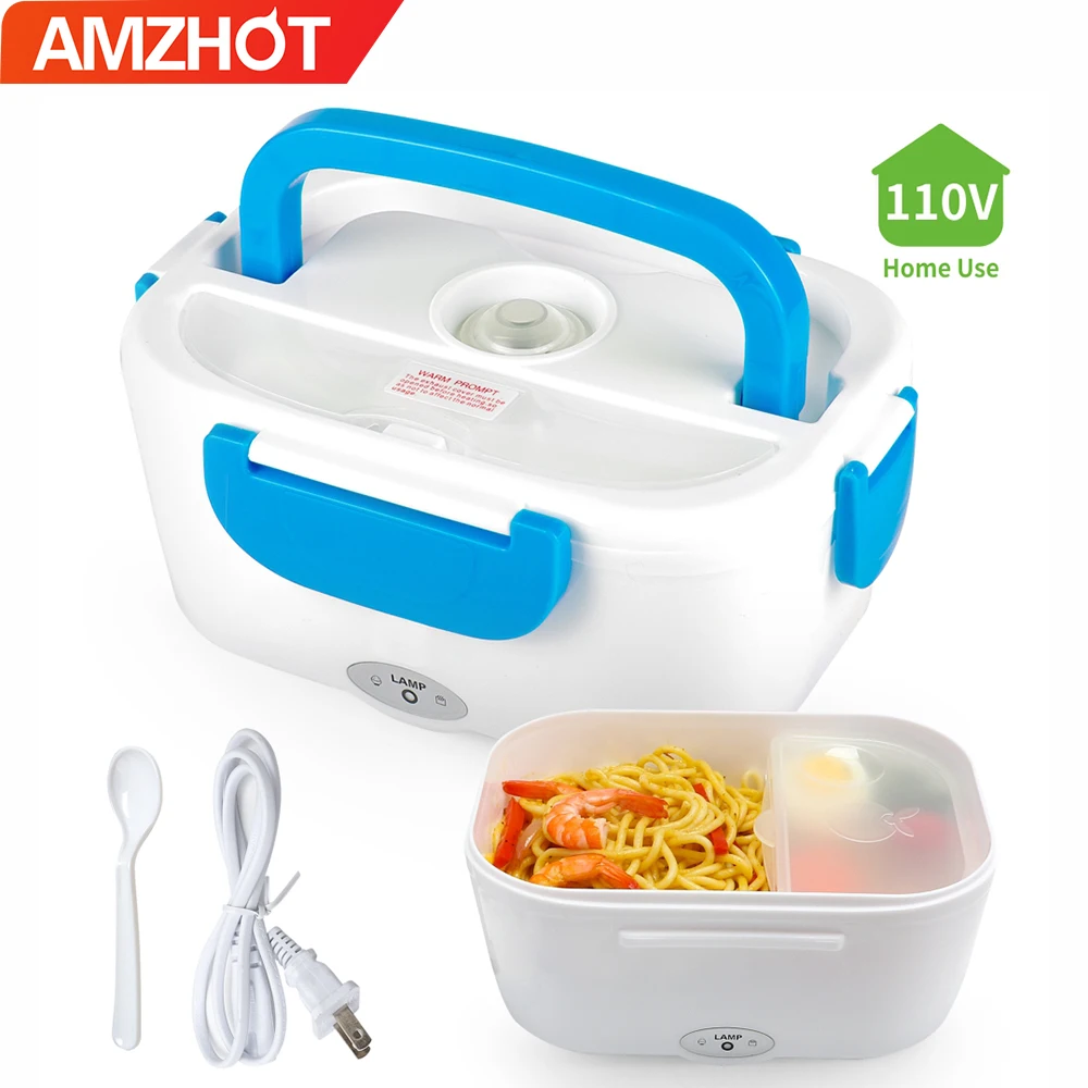 B10-0850 Best Seller Products On Amz Home Use Plastic Heating Bento Lunch Box Electric Lunch Box With Spoon