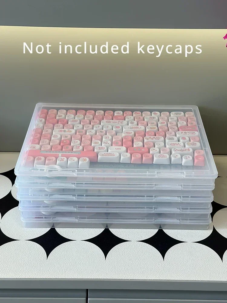 Imagem -05 - Mechanical Key Cap Storage Box Personalizado Transparente a4 Grande Capacidade Dustproof Stacked Organized Display Rack Pode Ser Empilhado