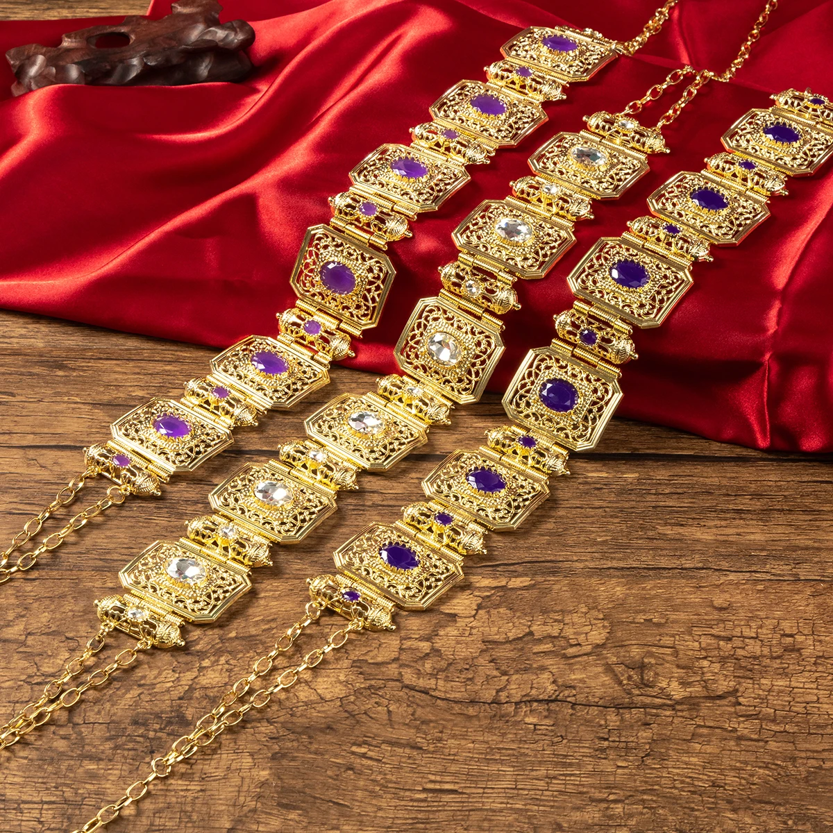 

Арабский этнический ретро металлический выдолбленный гравированный квадратный поясной аксессуар для официального банкета, платья, пояс