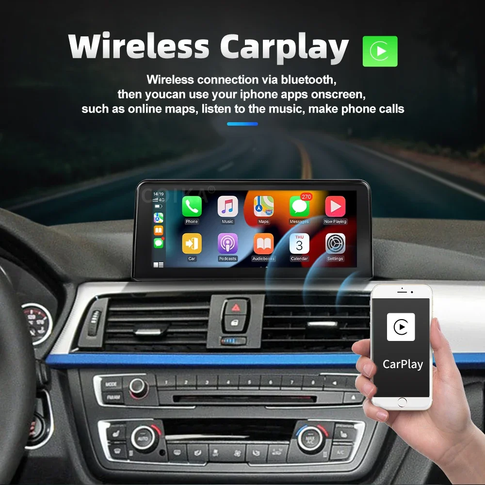 10.25 Inch Linux System Wireless CarPlay Android Auto Car Multimedia Player for F30 F31 F32 F33 F34 F36 2012-2016 Head Unit