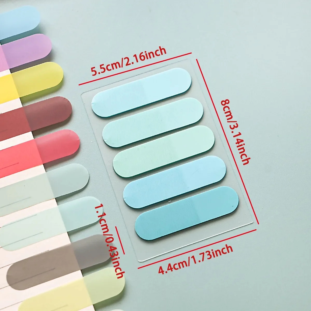 100 ورقة علامات تبويب لاصقة قابلة للكتاب، علامات تبويب للصفحة، علامات تبويب مذكرة لاصقة شفافة، علامات تبويب لاصقة، مؤشر علامات التبويب التوضيحية