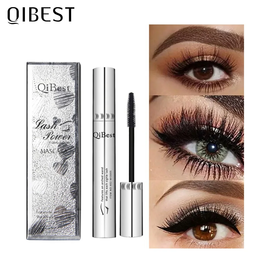 QIBEST Maquillage Mascara Noir 4D Curling Mascara Épais Volume Cils Maquillage Étanche Allongement Mascara Yeux Cosmétiques