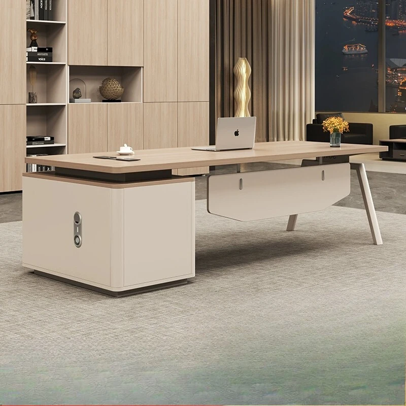 Modern Brown Executive Desk Luxury Strong Cheap Drawers Executive Desk Wood Large Mesa De Escritorio Office Desk Furniture