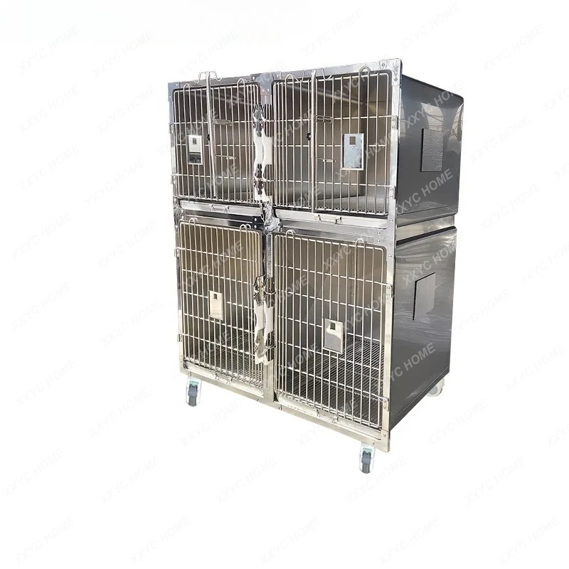 

Lstainless steel pet hospital inpatient cage constant temperature oxygen chamber cage breeding isolation cage dog kennel