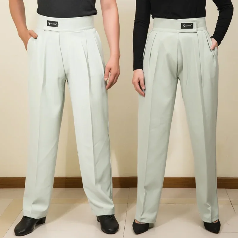 Pantalon de brevLatine Taille Haute pour Homme et Femme, Vêtement de Compétition, Salle de Bal Adulte, Cha Cha, Salsa, Valse, Noir