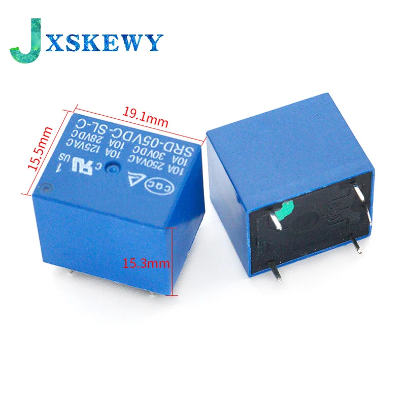 5pcs Relays SRD-03VDC-SL-C SRD-05VDC-SL-C SRD-06VDC-SL-C SRD-09VDC-SL-C SRD-12VDC-SL-C 3V 5V 6V 9V 12V 24V 48V 10A 250VAC 5PIN