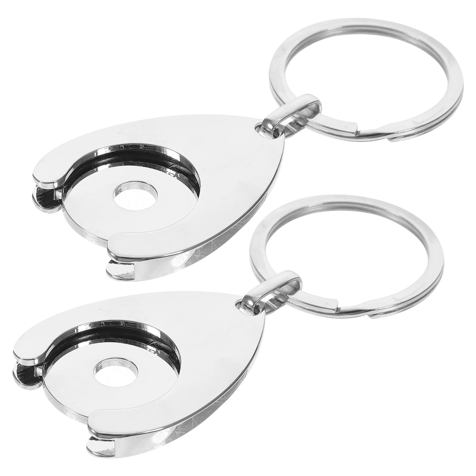 2 pezzi anelli anello carrello gettone accessori carrello portachiavi in metallo decorazione Miss
