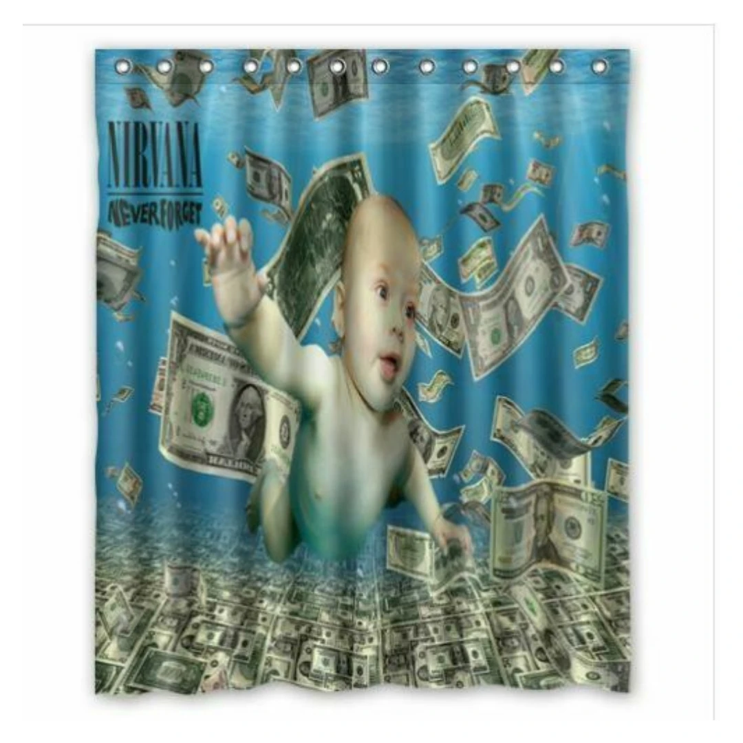 HOT!! Custom Shower Curtain Nevermind Album