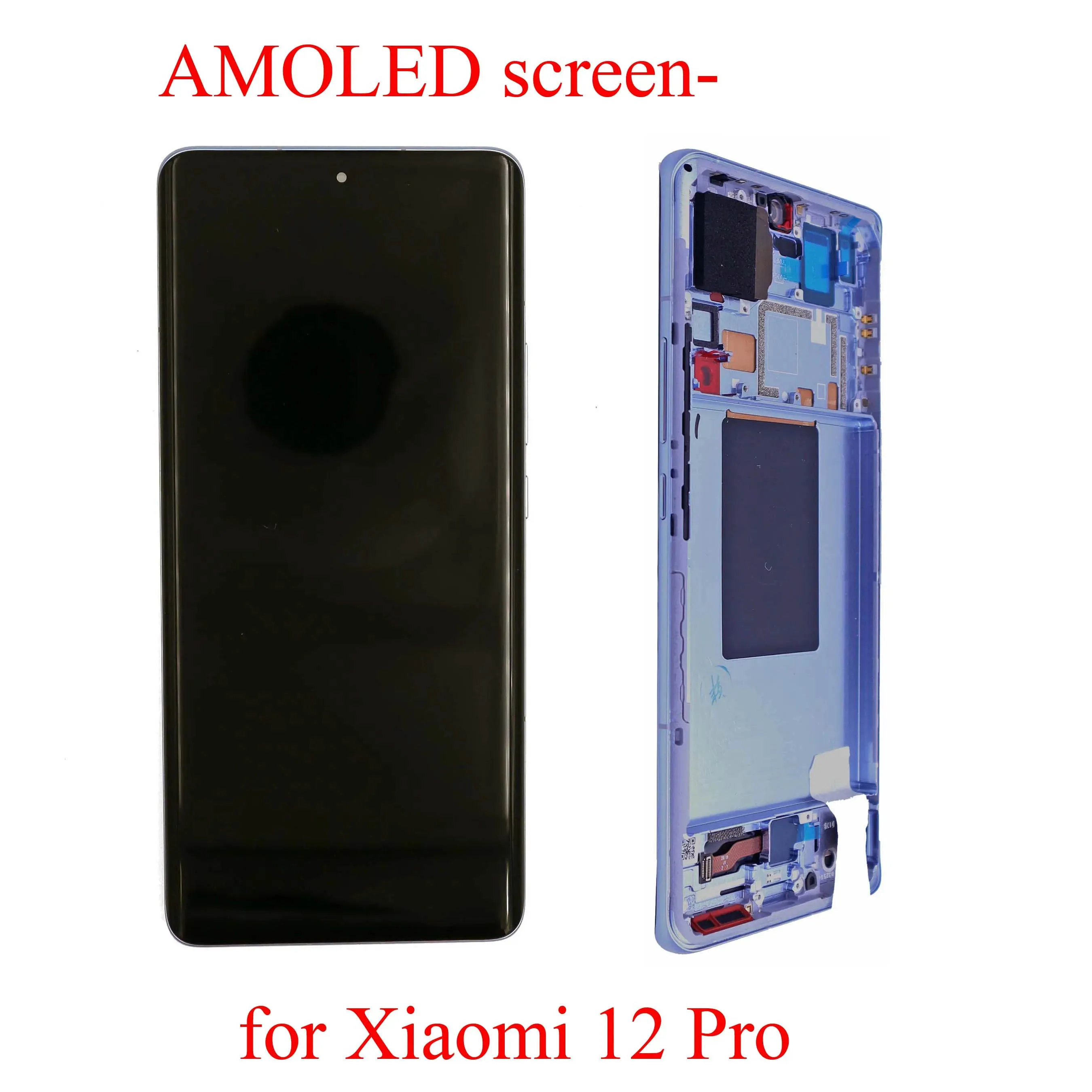 

AMOLED Display Screen for Xiaomi 12 Pro, Oleophobic Gorilla Glass and Frame, 10 Touch Points/Finger Identification, New