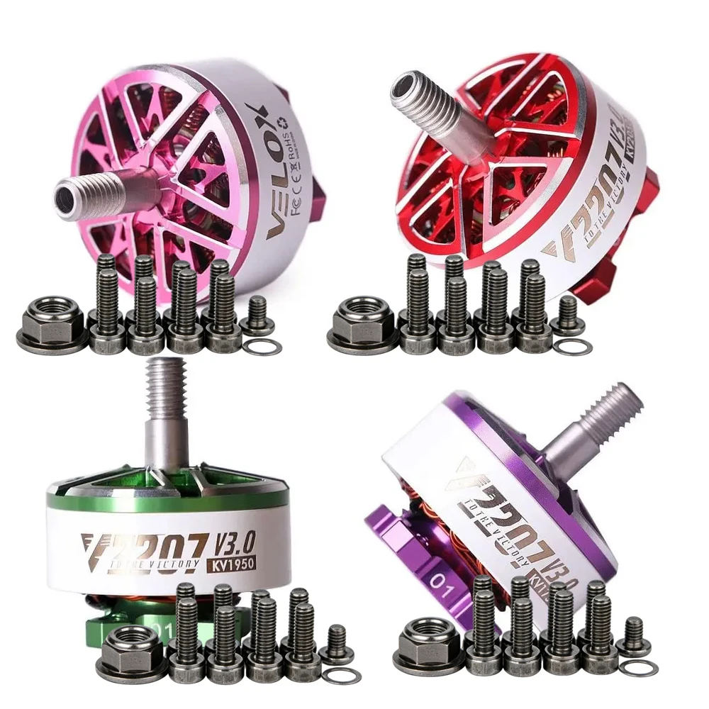 4pcs/lot T-Motor Tmotor Velox V2207 2207 V3 KV1750 KV1950 KV2050 KV2550 5inch Brushless Motor