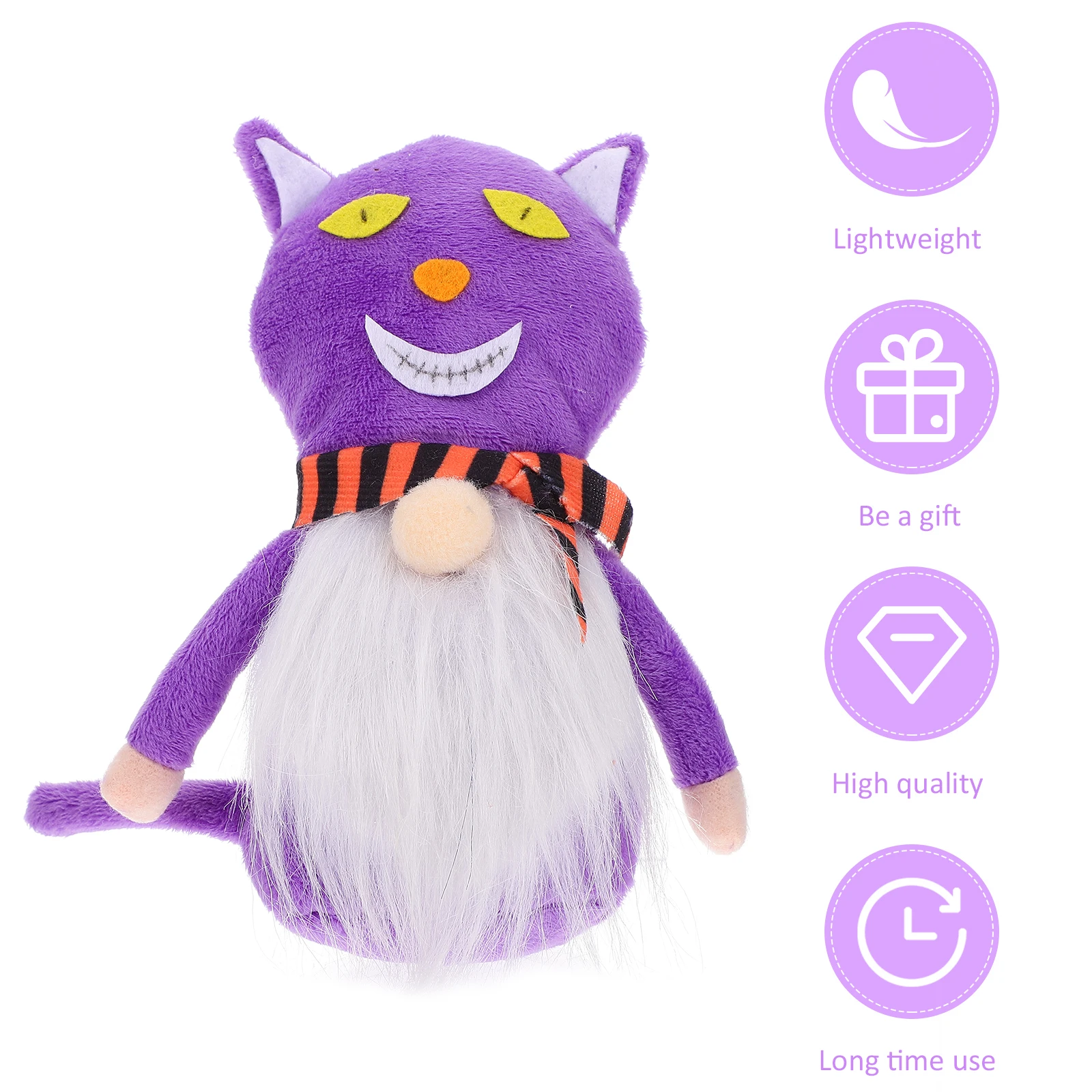 

3 Pcs Ghost Cat Pumpkin Decorative Figures High Quality Halloween Gnome Home Cloth Toy Safe Long Life Holiday
