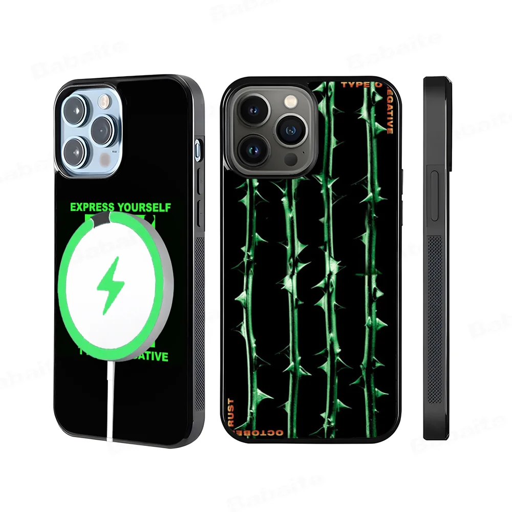 Rock Band T-Type O Negative Music Phone Case Magnetic Case For iPhone 16 14 13 12 11 15 Pro Max Plus For Magsafe Wireless Charge