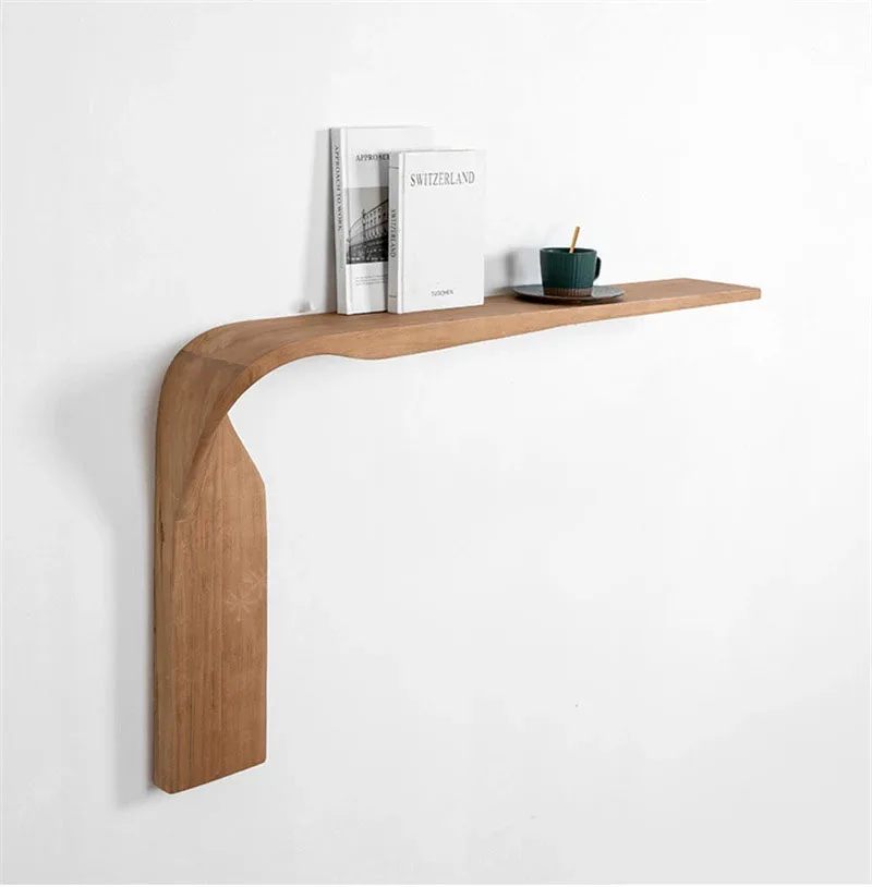 Simple Art Console Table Creative Entrance Furniture Console High-grade Special-shaped Solid Wood Wall Nordic Decorative Table E