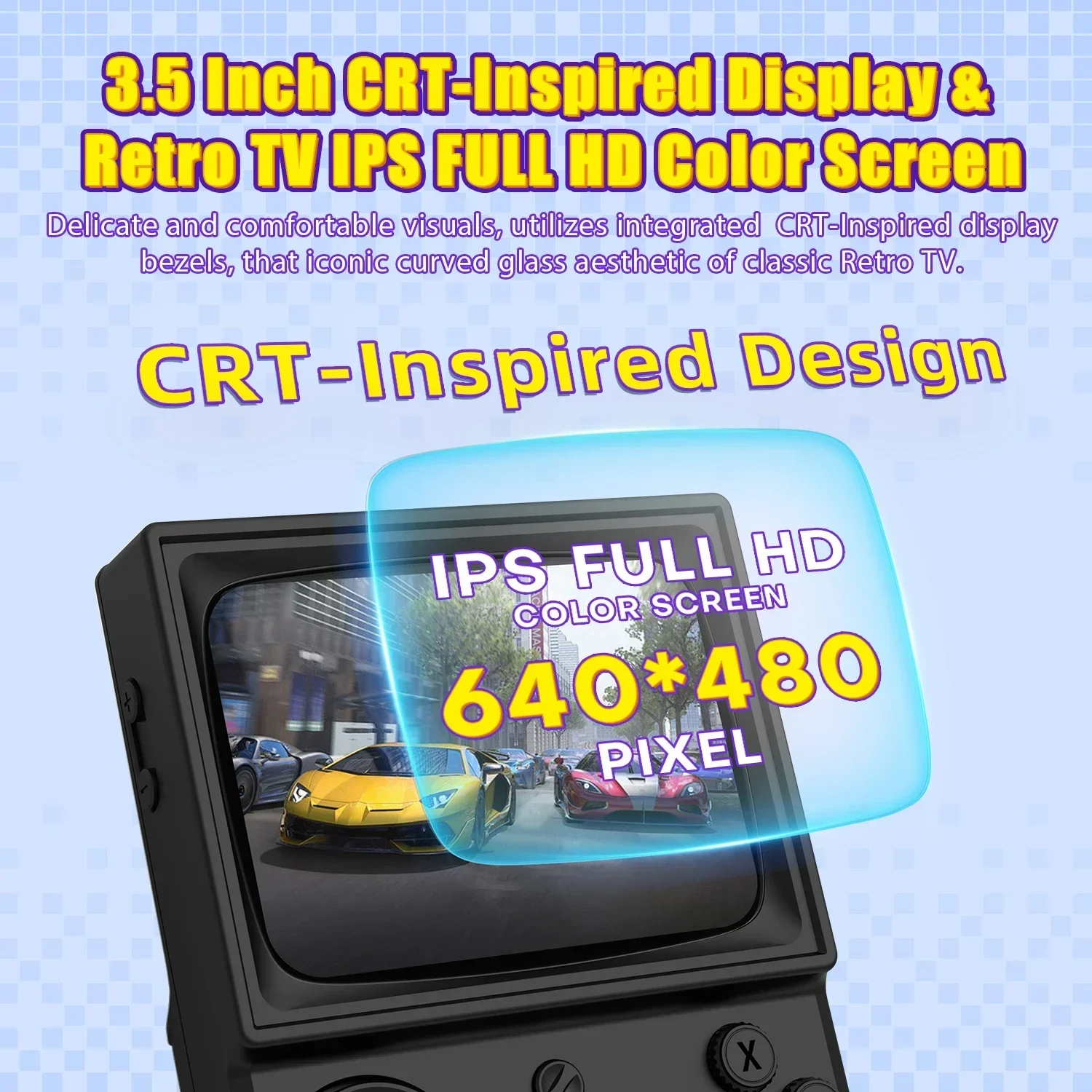 RG40 Retro Handheld Game Console EmuELEC System 3.5 Inch IPS Screen Portable Pocket Video Player RK3326 Chip 64/128G 18000+Games