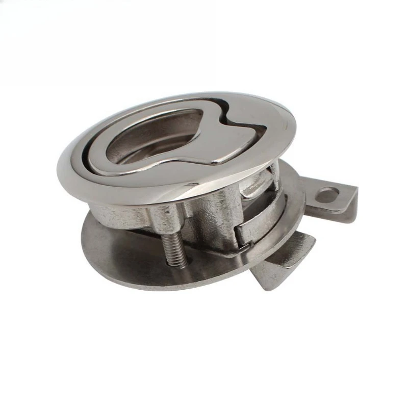 Stainless steel 316 floor lock, round lock, yacht floor buckle, round pull ring door lock, deck cover door lock