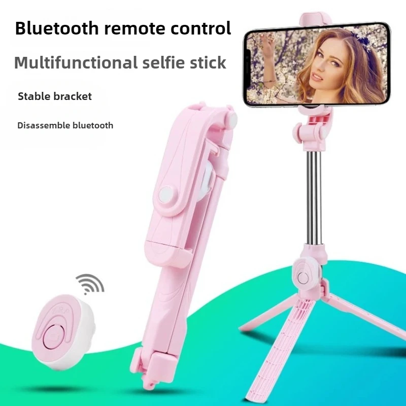 Tripod Self Timer Bar Horizontal and Vertical Shoot Bluetooth Self Timer Bar Tiktok Live Broadcast Mobile Phone Bracket