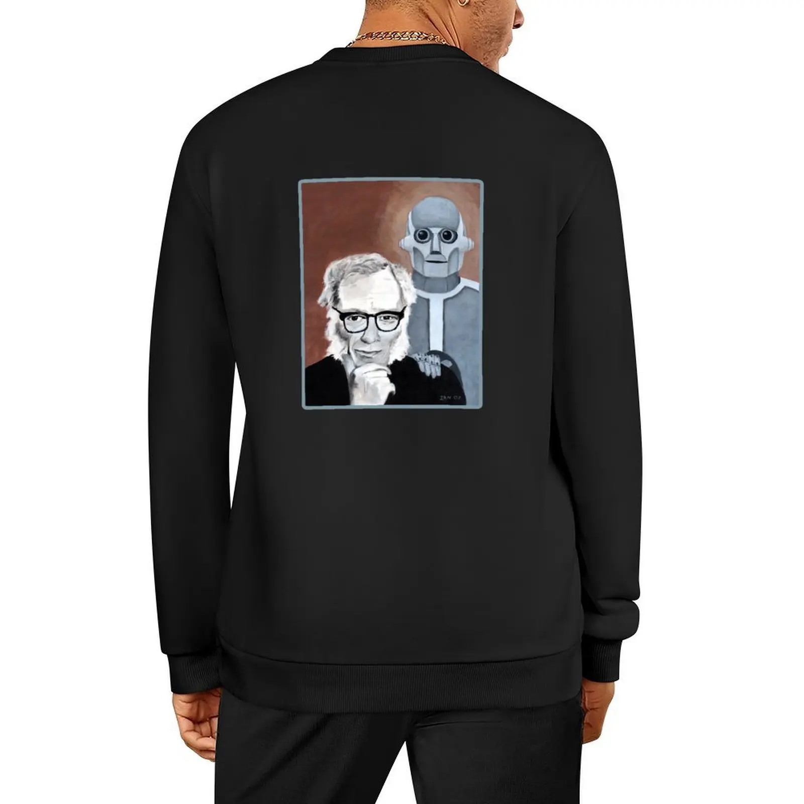 

Asimov and His Robot Pullover men clothing clothes for men tracksuits graphic t shirts men sweatshirt