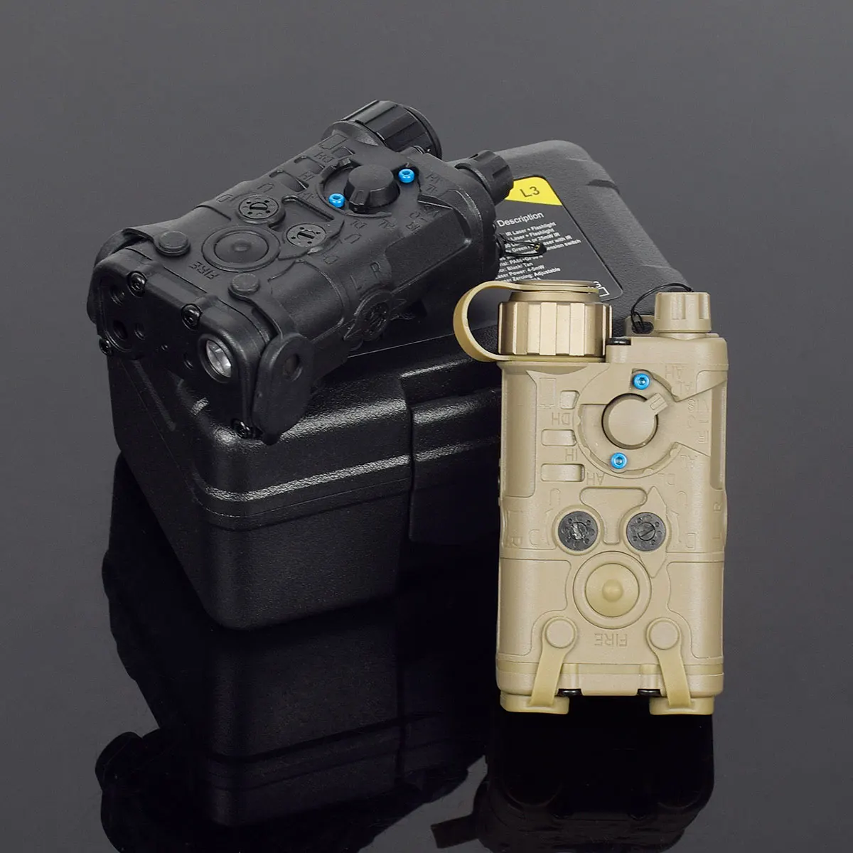 

Тактический светодиодный фонарь NGAL-L3 с двойным переключателем, стробоскопический фонарик для оружия, подходит для рейки 20 мм, страйкбол, ночное видение, ИК-разведчик PEQ15