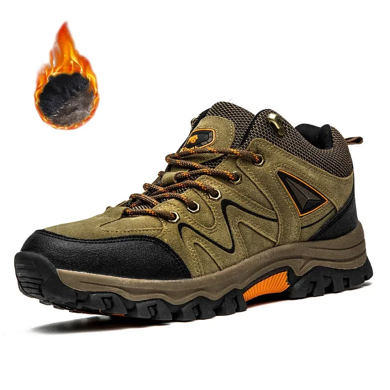 Men Winter Snow Boots Super Warm Men Hiking Boots High Quality Non-Slip Men Ankle Boots Mid-Top Men's Boots Outdoor Sneakers