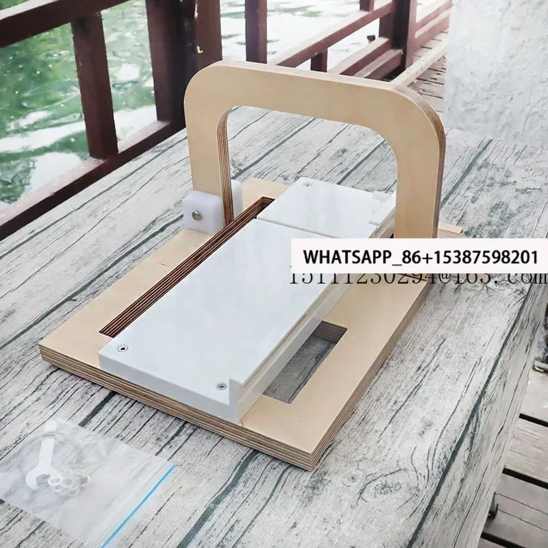 All wooden professional handmade soap cutter, soap cutting table, steel wire knife gate knife type soap cutter